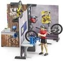 Bruder 63120 - Bworld Fahrrad Shop mit Rennrad, Mountainbike, Werkstatt,...