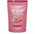 Nutri + Protein Pulver Vegan Erdbeer Sahne 1 kg - 83% Eiwei&szlig; - pflanzliches