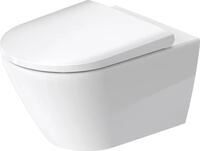 Duravit D-Neo Wand-WC, Tiefsp&uuml;ler, sp&uuml;lrandlos, Abgang waagerecht, Durafix,