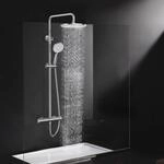 Rainsworth Duschsystem mit Thermostat Chrom 25cm Rund Regendusche