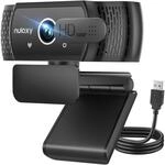 Nulaxy C900 Webcam mit Mikrofon, FHD 1080P Webcam mit Abdeckung, USB Plug & Play,