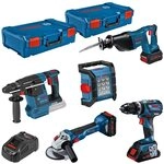 Bosch Professional 18V System Combo Kits: XL-BOXX (GSB 18V-60 C, GSA 18V-LI, GLI