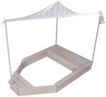 roba Sandkasten in Schiff Form - Kinder Sandkiste aus wetterfestem Massivholz - inkl.