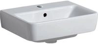 Geberit Renova Plan, Handwaschbecken, 45x34 cm, 1 Hahnloch, mit &Uuml;berlauf,...