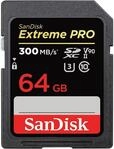 SanDisk Extreme PRO SDHC UHS-II Speicherkarte V90 64 GB (300 MB/s, 8K-, 4K- und
