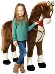Pink Papaya Giant XXL Kinder Spielpferd zum Reiten Max 125 cm | Pl&uuml;schpferd | Fast