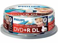Philips DVD+R Rohlinge (8.5 GB Data/ 240 Minuten Video, 8X High Speed Aufnahme, 25er