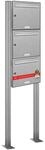 AL Briefkastensysteme 3er Standbriefkasten Briefkasten modern, 3 Fach