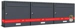AL Briefkastensysteme 3er Briefkastenanlage Anthrazit Grau RAL 7016, Premium