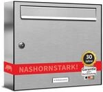 AL Briefkastensysteme 1er Briefkasten V2A Edelstahl rostfrei wetterfest 1 Fach