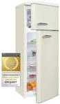 Exquisit Retro-K&uuml;hlschrank mit Gefrierfach, Magnolienweiss, 206 L, freistehend,