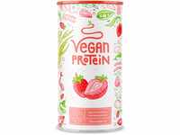 Vegan Protein - ERDBEERE - Pflanzliches Proteinpulver aus gesprossten Reis,...