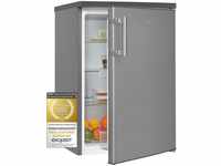Exquisit Kühlschrank KS16-V-H-010D inoxlook | Standgerät | 133 l Volumen |...