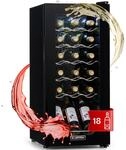 Klarstein Shiraz Weink&uuml;hlschrank Schwarz &ndash; 18 Flaschen, 50 L, 1 Zone 