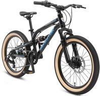 BIKESTAR Kinder Fahrrad Aluminium Fully Mountainbike 7 Gang Shimano, Scheibenbremse