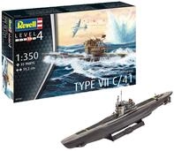Revell Modellbausatz U-Boot Typ VII C/41 - Ma&szlig;stab 1:350 - Detailreiche Nachbildung