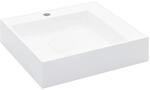 vidaXL Waschbecken 50 x 50 x 12,3 cm Mineralguss/Marmorguss Wei&szlig;