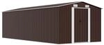 vidaXL Ger&auml;tehaus 257x580x181cm Metall Braun Ger&auml;teschuppen Schuppen Gartenhaus