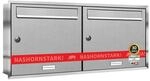 AL Briefkastensysteme, 2er Unterputzbriefkasten, Doppel-Briefkasten rostfrei, 2...