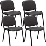 CLP 4er Set Besucherstuhl Ken Kunstleder I Stapelstuhl Mit Robustem...