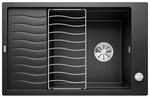 BLANCO ELON XL 6 S | Granitsp&uuml;le aus SILGRANIT schwarz | Einbauart: Einbau von Oben