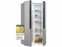 Exquisit Side-by-Side Kühlschrank SBS135-040F inoxlook | Standgerät | 422 l...