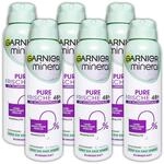 6 er Pack GARNIER mineral Deospray Pure Frische Blumiger Duft 6 x 150 ml Deodorant