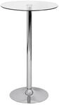 AMSTYLE Stehtisch Rund 60x60x105 cm Sicherheitsglas Silber
