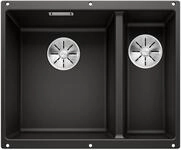 BLANCO SUBLINE 340/160-U | Granitsp&uuml;le aus SILGRANIT schwarz | Einbauart: Unterbau 