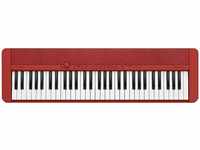 Casio CT-S1RD CASIOTONE Piano-Keyboard mit 61 anschlagdynamischen Tasten, rot