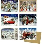 Miniatur-Adventskalender-Sortiment - Nostalgische Adventszeit; Der Preis gilt...