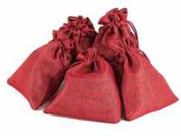 pajoma Adventskalender zum Befüllen 24 Jutebeutel rot Geschenksäckchen Stoffbeutel