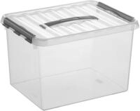 Sunware 78800017 - Aufbewahrungsbox &bdquo;the q-line, 22 Liter, mit Deckel, transparent,