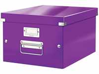 Leitz, Mittelgroße Aufbewahrungs- und Transportbox, violett, Mit Deckel, Für A4,