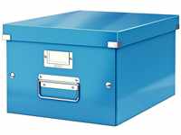 Leitz, Mittelgroße Aufbewahrungs- und Transportbox, Blau, Mit Deckel, Für A4, Click