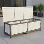 XXL Gartenbox aus Fichtenholz 140 cm &ndash; Wetterfeste Auflagenbox & Gartentruhe...