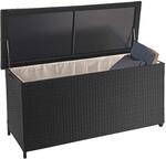 Mendler Poly-Rattan Kissenbox HWC-D88, Gartentruhe Auflagenbox Truhe Premium,