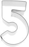 Birkmann, Ausstechform Zahl 5, Grau, 6 cm, Edelstahl