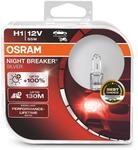 Osram Night Breaker Silver H1, mit 100 Prozent, Halogenscheinwerfer, Satz von 2,
