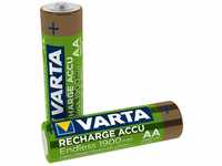 VARTA Batterien AA, wiederaufladbar, 2 Stück, Recharge Accu Endless, Akku,...