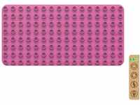 BIOBUDDI Grundplatte Bauplatte Pink Rosa Wassermelone 16 x 8 Noppen...