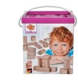 Eichhorn 100050141 50 naturfarbene Holzbausteine in Aufbewahrungsbox mit
