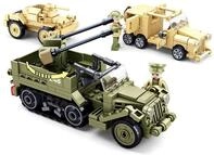 Sluban Klemmbausteine SL95682, WWII - Kampffahrzeuge Set (552 Teile) [M38-B0812],
