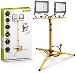 Goobay 2 x 50W Baustrahler LED mit Stativ einstellbar und 2,5m Kabel f&uuml;r Baustelle,