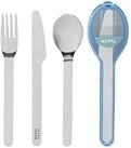 Mepal Rosti Besteck-Set Ellipse, Edelstahl/Polypropylen, 19,5 x 5,1 x 2,3 cm,