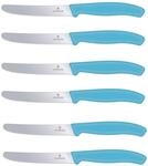 Victorinox | Tafelmesser Swiss Classic | 6 St&uuml;ck | Karibikblau | extra scharfer