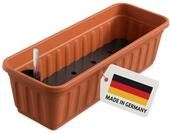 Alpfa Blumenkasten 60 cm Terracotta mit Wasserspeicher Made IN Germany