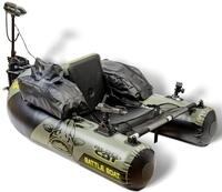 Black Cat Battle Boat Set - Bellyboot + Elektromotor zum aktiven Welsangeln,