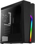 Aerocool Bolt Mid-Tower RGB PC Gaming Case, ATX, Full Acrylic Side Panel, RGB LED
