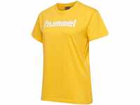 hummel Damen Hmlgo bomuldslogo T shirts, Sports Yellow, S EU